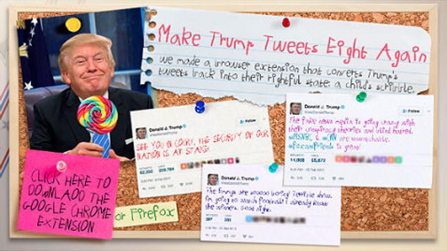 Ahora los tuits de Trump pueden convertirse en garabatos