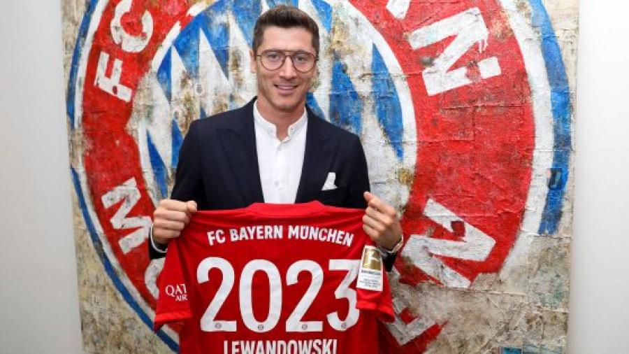Robert Lewandowski renueva contrato con el Bayern Munich hasta 2023