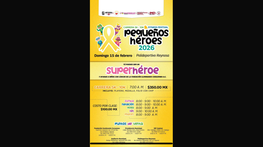 Invitan a correr por una gran causa en la Carrera &lsquo;Peque&ntilde;os H&eacute;roes 2026&rsquo; en Reynosa