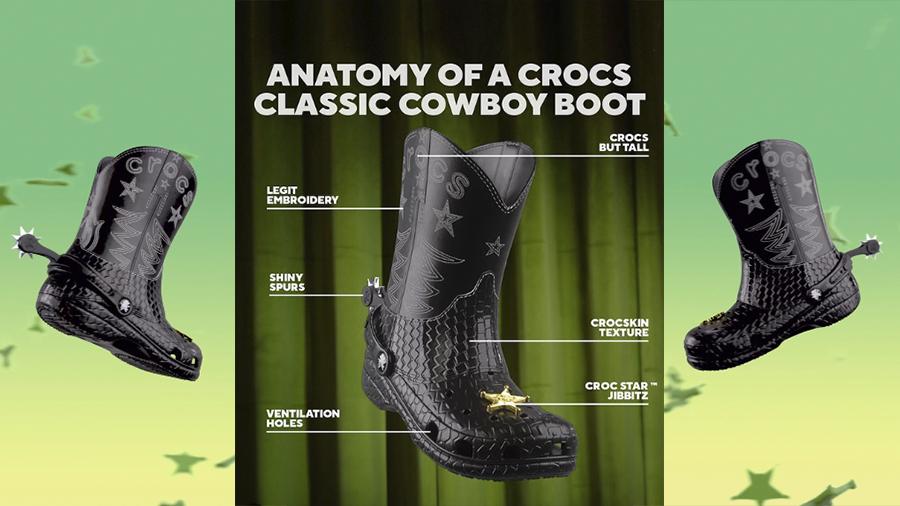 Crocs lanzará un modelo de bota vaquera