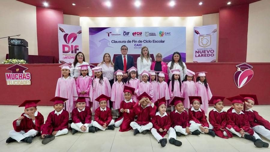 Emotiva graduaci&oacute;n en los CAIC del DIF Nuevo Laredo: 96 peque&ntilde;os concluyen su etapa preescolar