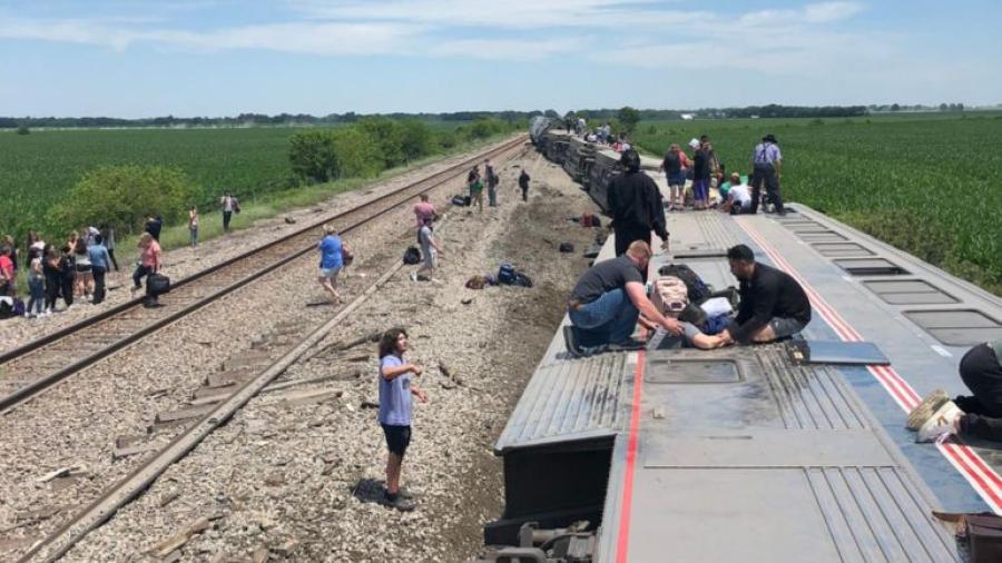 Tren con 243 pasajeros se descarrila en Missouri; reportan 3 muertos y varios heridos