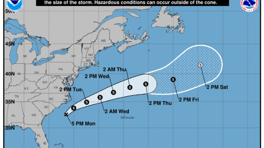 Se forma depresión tropical frente a Carolina del Norte