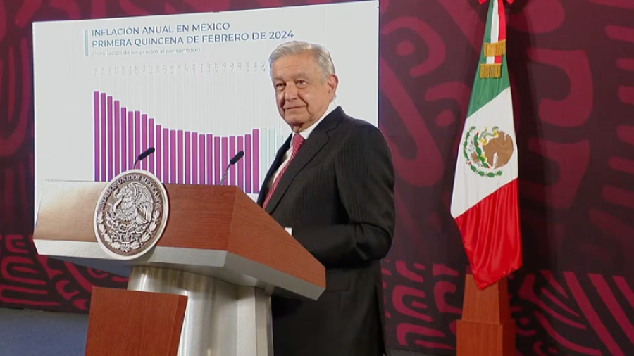Celebra AMLO crecimiento económico y reducción de la inflación en México
