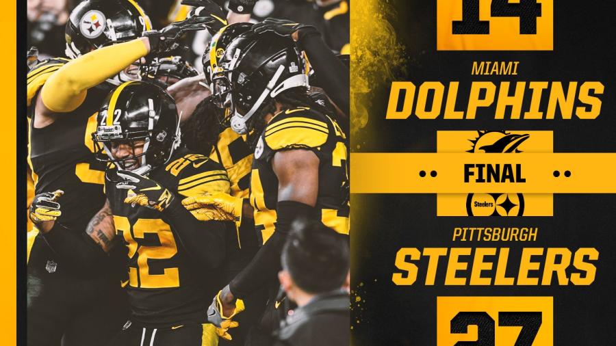 Steelers vienen de atrás y vencen a Miami en el Monday Night Football