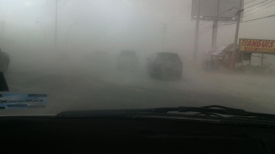 Reynosa pasa de un fuerte calor a una lluvia intensa 