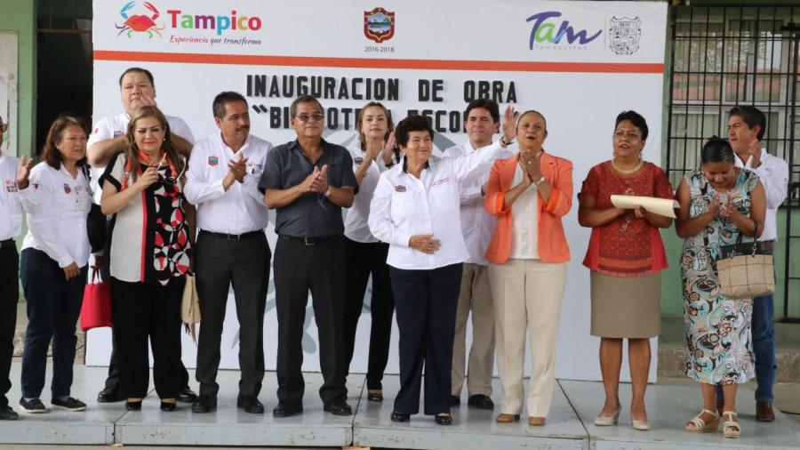 Inaugura Gobierno de Tamaulipas biblioteca escolar