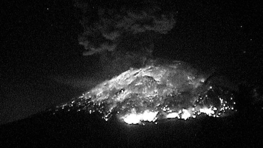 Nueva explosión del volcán Popocatépetl