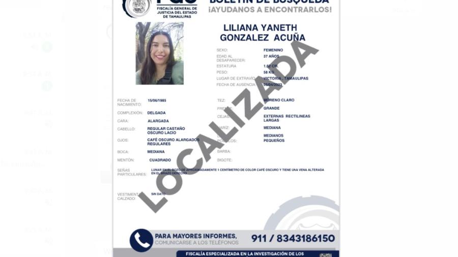 Localizan sin vida a  Liliana Yaneth González Acuña