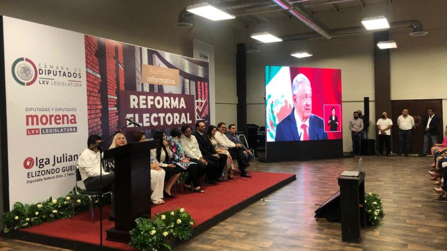 Realiza Olga Juliana asamblea de la reforma electoral 