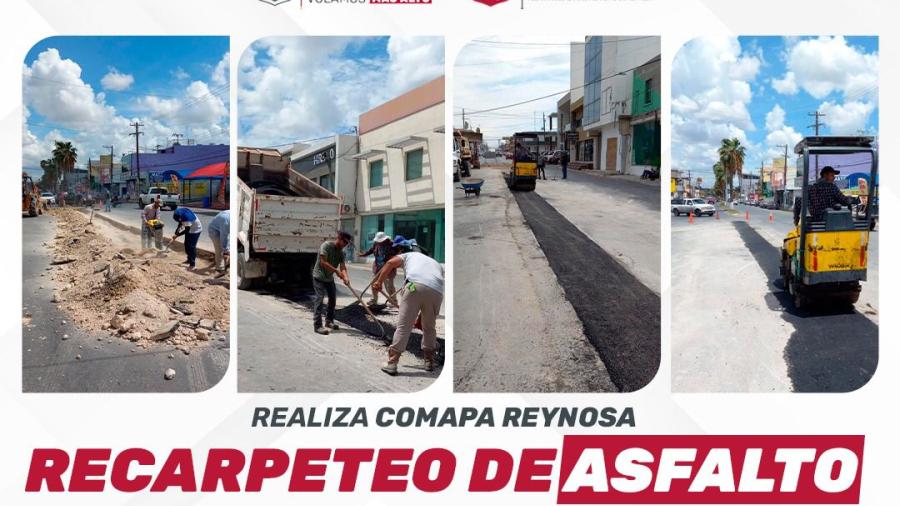 Concluye COMAPA de Reynosa recarpeteo en colonia Rodríguez