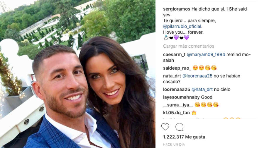 Sergio Ramos se compromete con Pilar Rubio