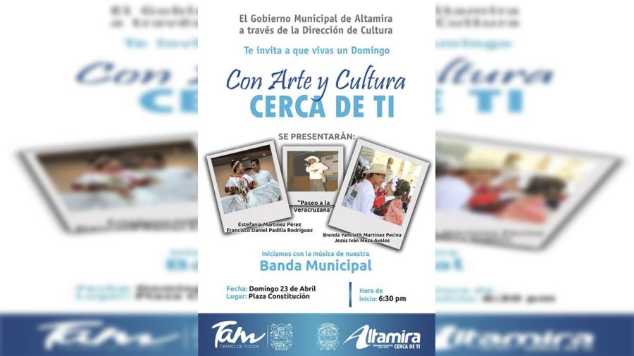Realizarán en Altamira domingo de Arte y Cultura 