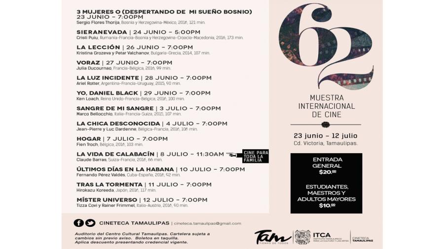 Presentan cartelera de la 62 Muestra Internacional de Cine