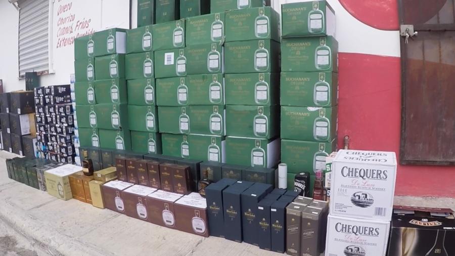 Decomisan alcohol y tabaco ilegal en Reynosa