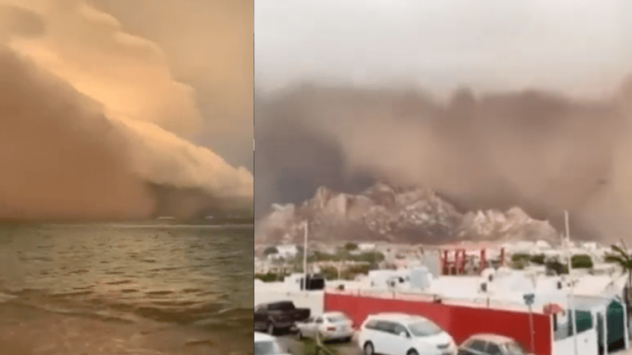 Tormenta de arena azota dos municipios de Sonora