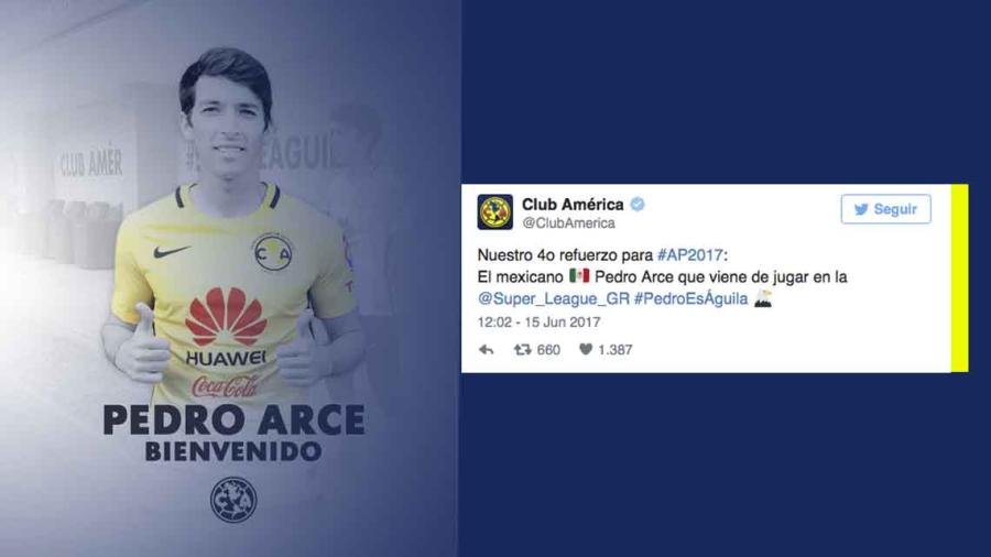 Pedro Arce, es nuevo refuerzo del América