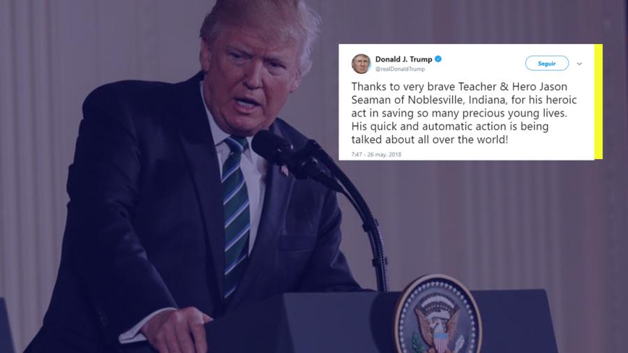 Trump elogia a maestro que sometió a autor de tiroteo en escuela de EU