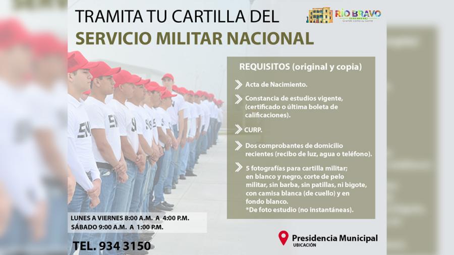 Invita Ayuntamiento a trámite de cartilla del Servicio Militar