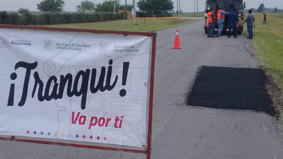 Aplica Ayuntamiento m&aacute;s de 40 mil metros cuadrados de asfalto en avenidas y accesos principales