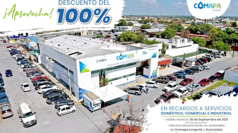 Condona COMAPA Reynosa recargos en servicio doméstico, comercial e indistrial
