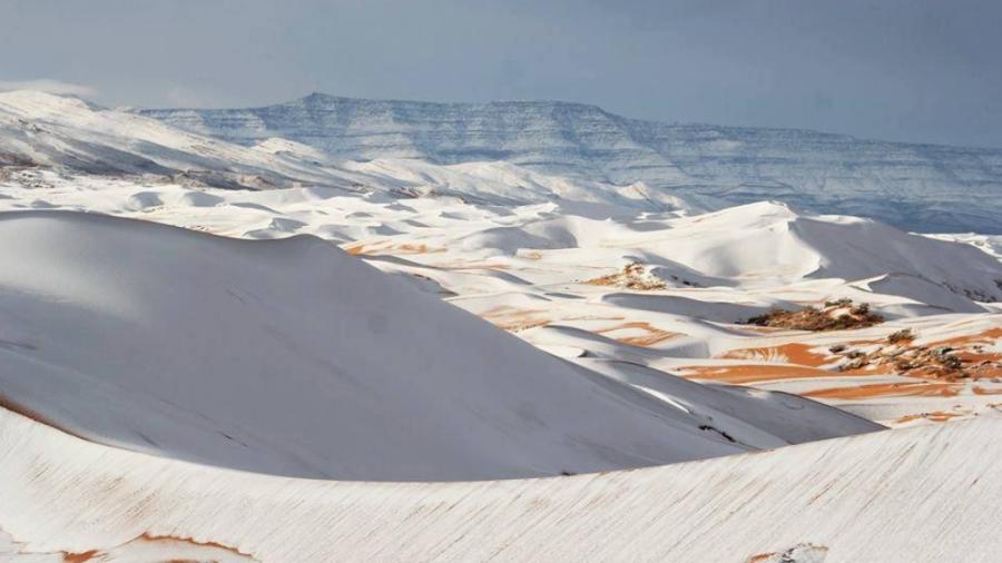 Desierto del Sahara ¡Se cubre de nieve!