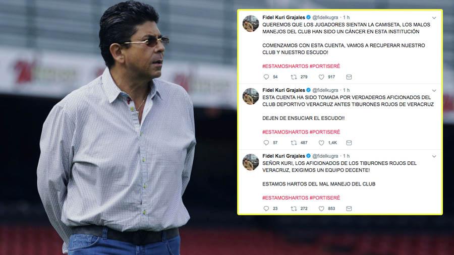 Hackean cuenta de Twitter de Fidel Kuri, dueño del Veracruz