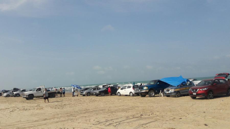 Se registra importante  de bañistas en playa tesoro de Altamira.