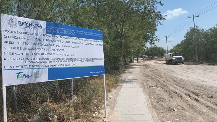 Inicia Municipio otra pavimentación en Villa Florida