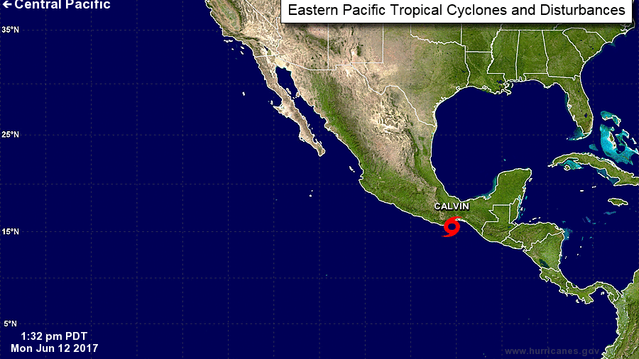 Se forma tormenta tropical 'Calvin', se prevé entre por Oaxaca