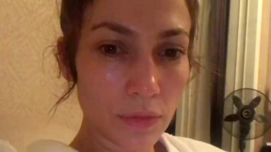 JLo al natural en las redes