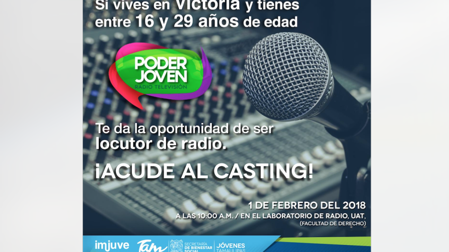 J&oacute;venes Tamaulipas invita a casting de Radio 