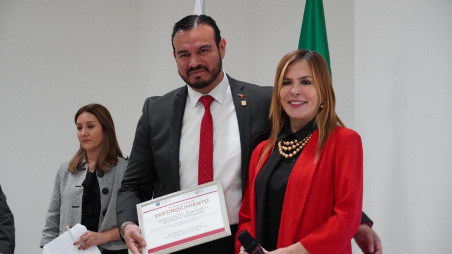 Recibe Universidad de Seguridad y Justicia de Tamaulipas reconocimiento del Sistema Estatal Anticorrupción