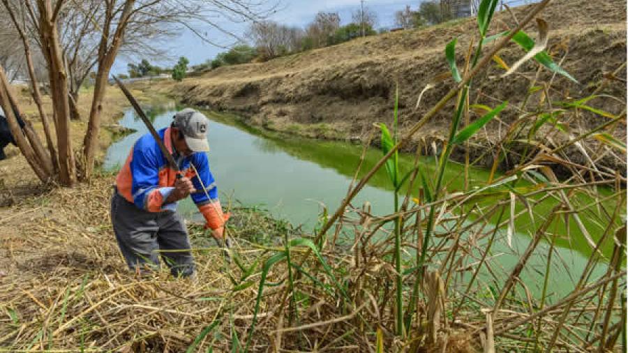 Limpian arroyos en Nuevo Laredo para evitar inundación