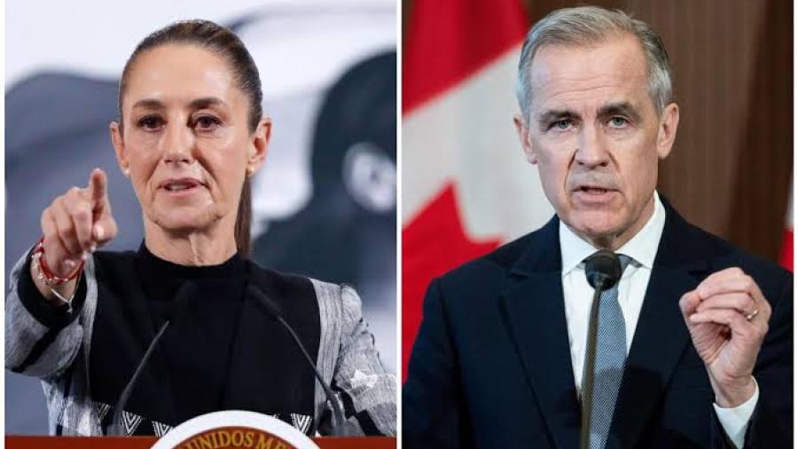 Ante aranceles de Trump, Sheinbaum y primer ministro de Canadá conversan sobre reforzar relación comercial