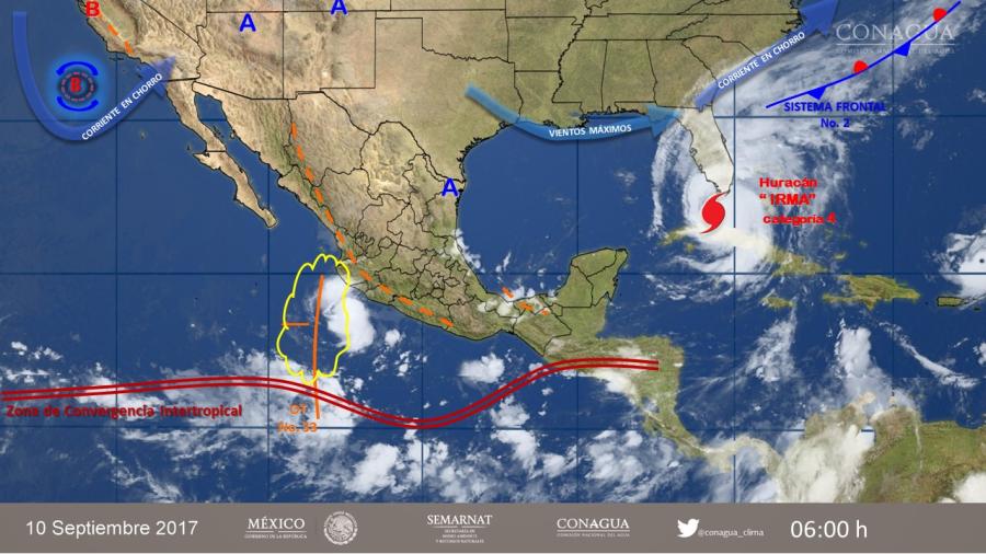 Potencial de tormentas continuar&aacute;n en estados del centro y sur del pa&iacute;s