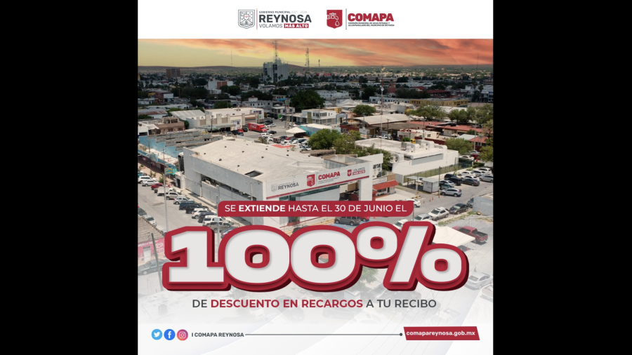 Extiende COMAPA descuento del 100% en recargos al pagar el recibo de agua
