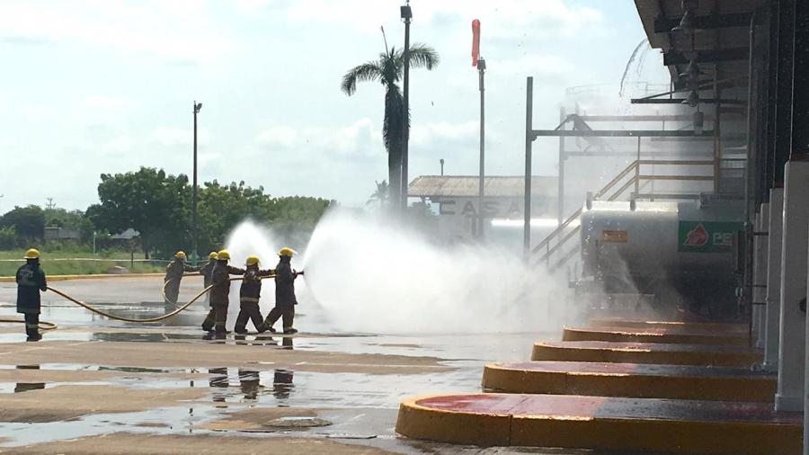 Realiza simulacro mayor la Terminal de Almacenamiento y Despacho Cd. Mante