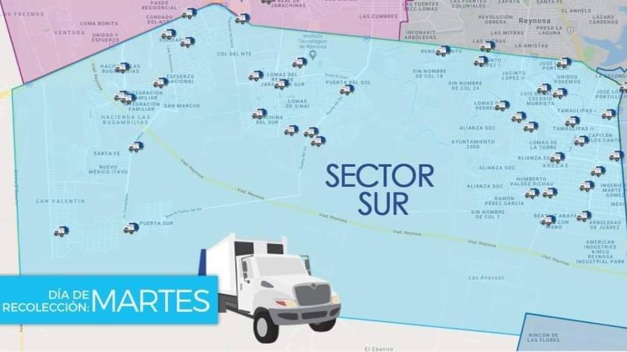 Martes de recolección de basura en colonias del Sector Sur