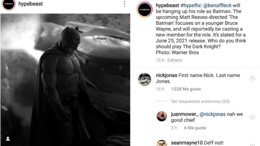 Nick Jonas se "apunta" para ser nuevo Batman