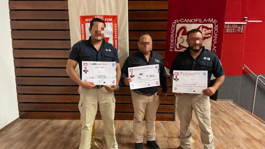 Capacita Federación Canófila Mexicana a Personal de la Unidad Canina 