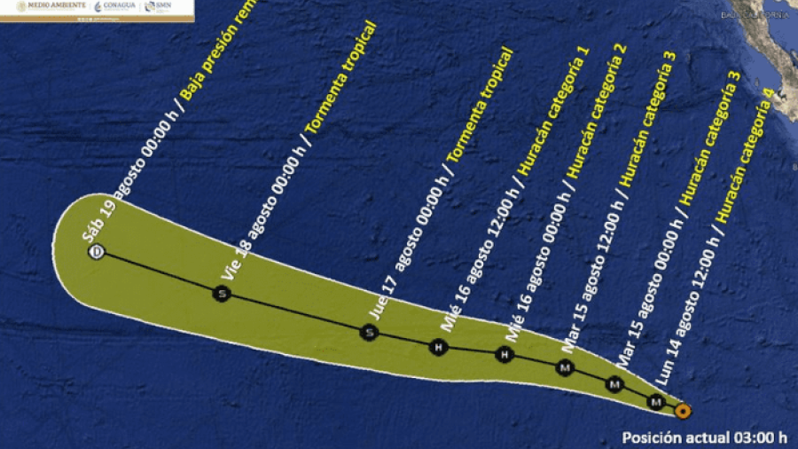 Huracán "Fernanda" alcanza categoría 3