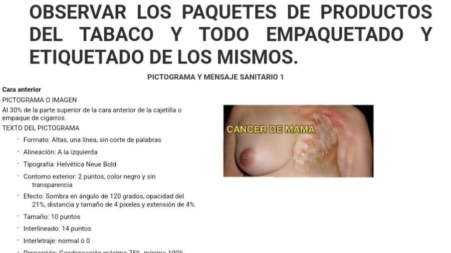 Productos de tabaco deberán llevar imágenes sobre efectos nocivos de consumo