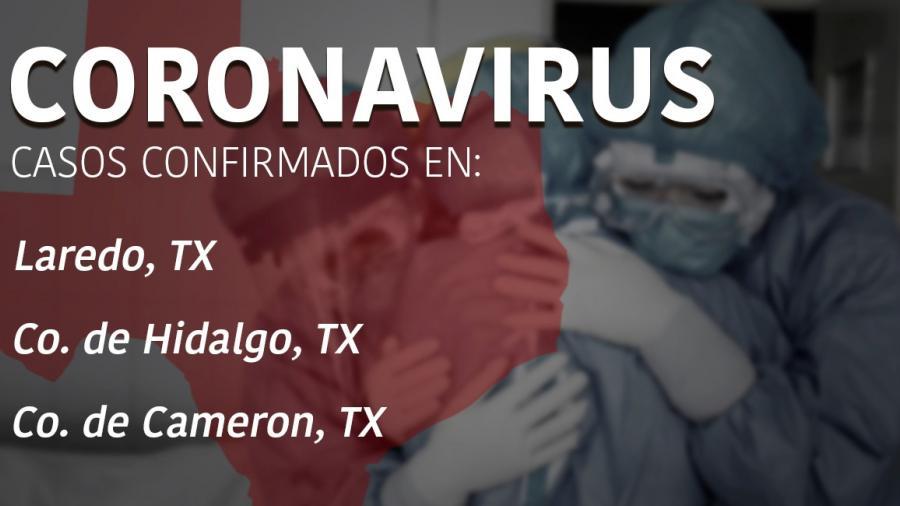 Casos de coronavirus en Condado Cameron, Hidalgo y la cd de Laredo, Tx 
