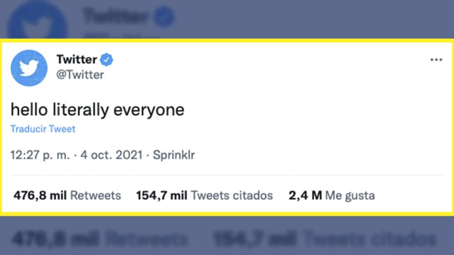 Twitter saluda a “todo el mundo” tras caída de Facebook, Instagram, WhatsApp