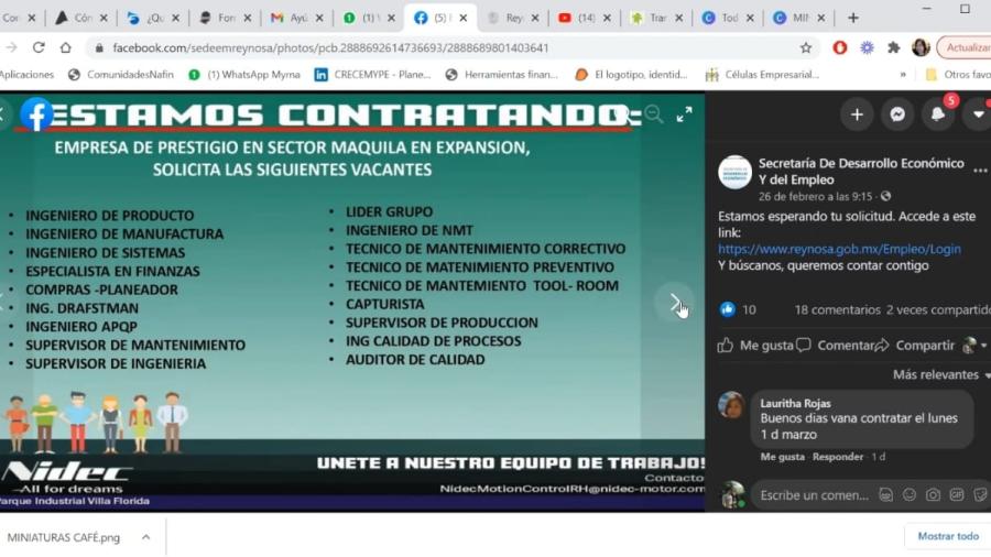 Ofertan vacantes en Sala Virtual de Empleo del Gobierno Municipal 