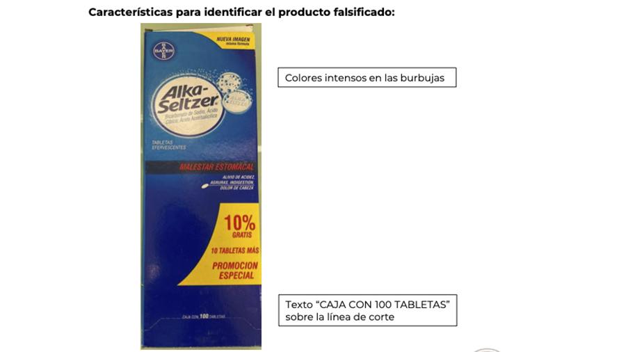 Cofepris alerta por falso Alka Seltzer, pide evitar su consumo