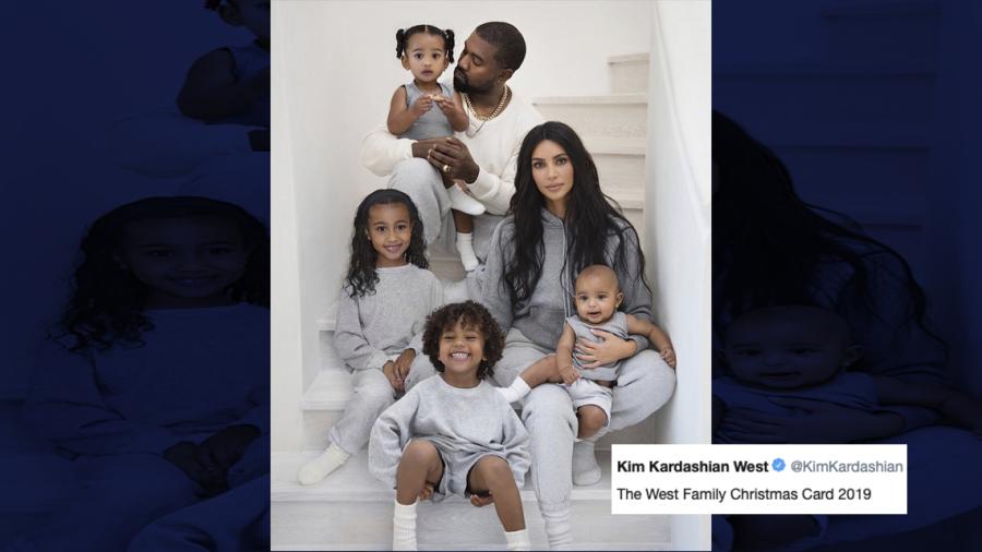 La tarjeta de Navidad de la familia Kardashian West