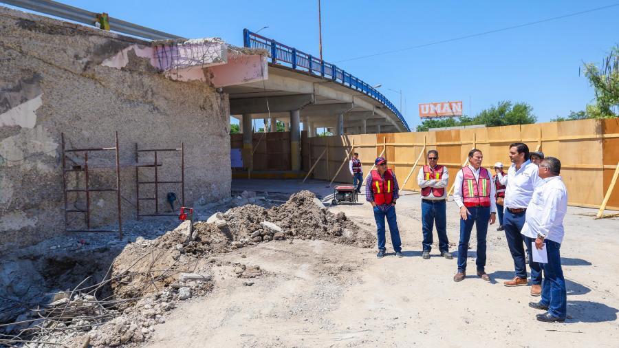 Rehabilita Gobierno de Reynosa el Puente Elevado de la calle Emilio Portes Gil