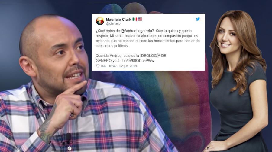 Mauricio Clark le responde a Andrea Legarreta en Twitter